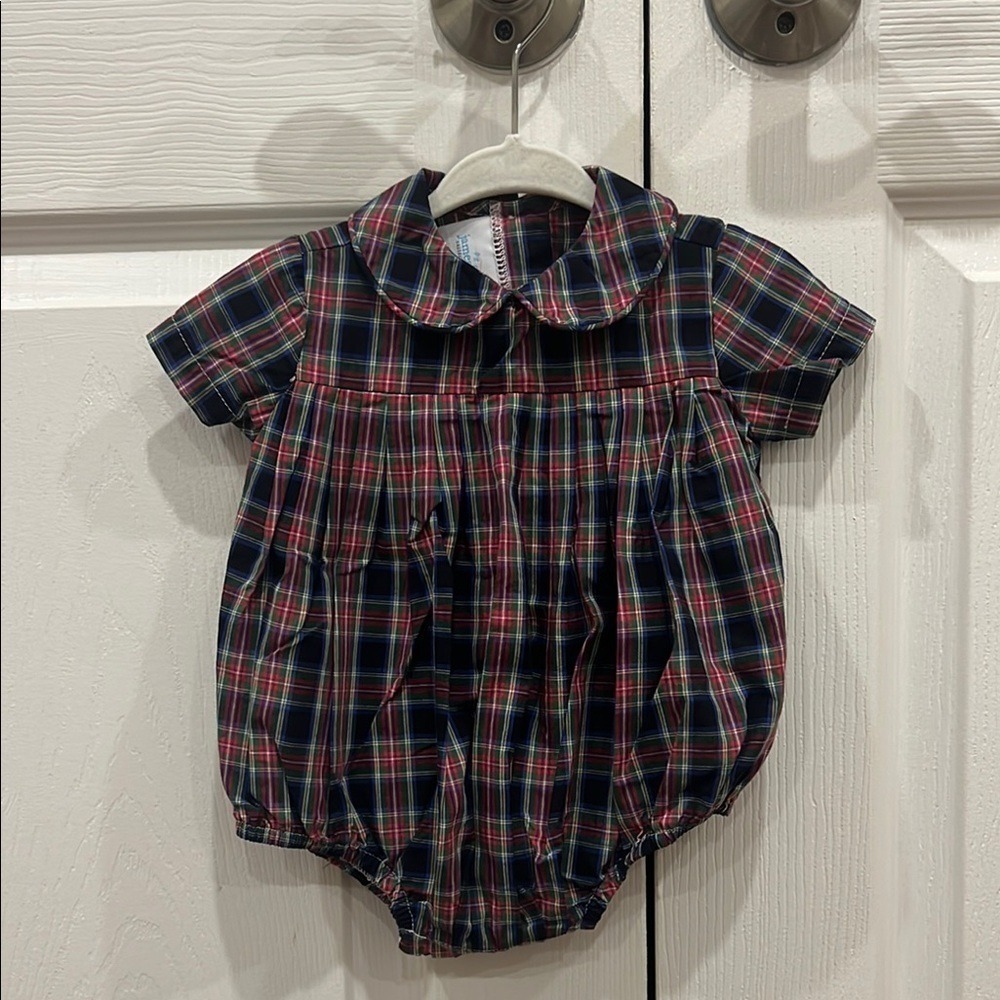 James and Lottie Tartan Bubble‎ Baby Boy Size 3 Months Christmas Holiday